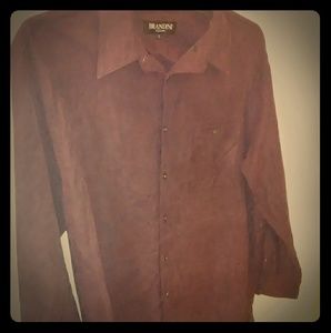 Burgundy brandini long sleeved button down